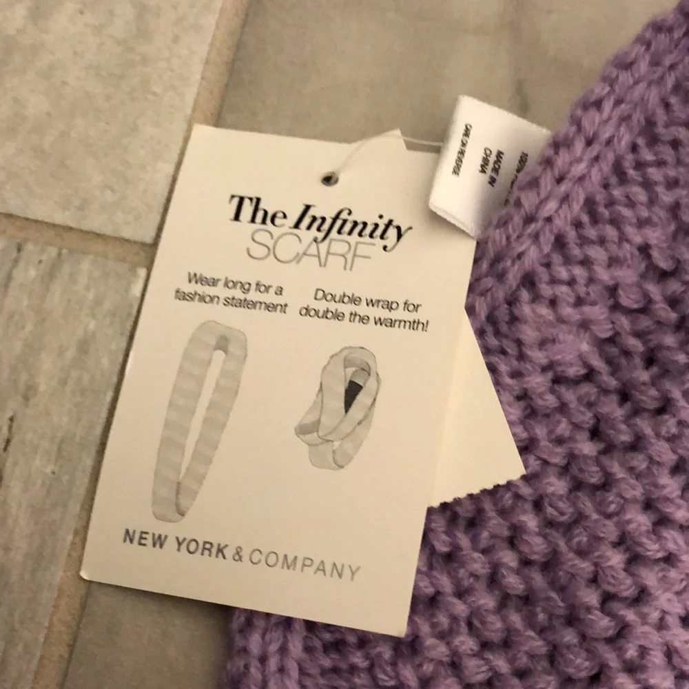 New York & Company lilac infinity scarf